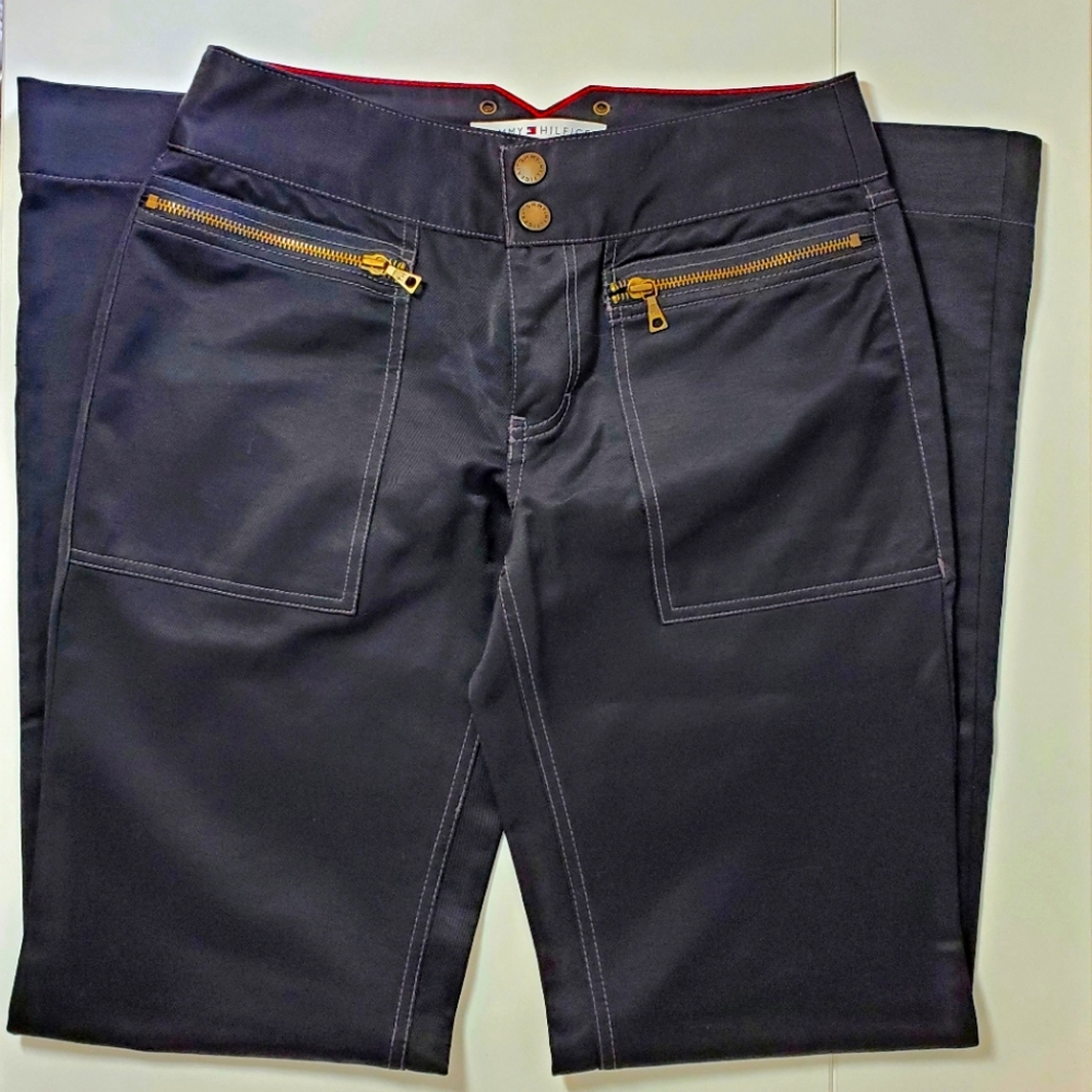 Tommy Hilfiger jeans Vintage Black Low Rise Zipper Pants - Size 2 - Picture 9 of 10